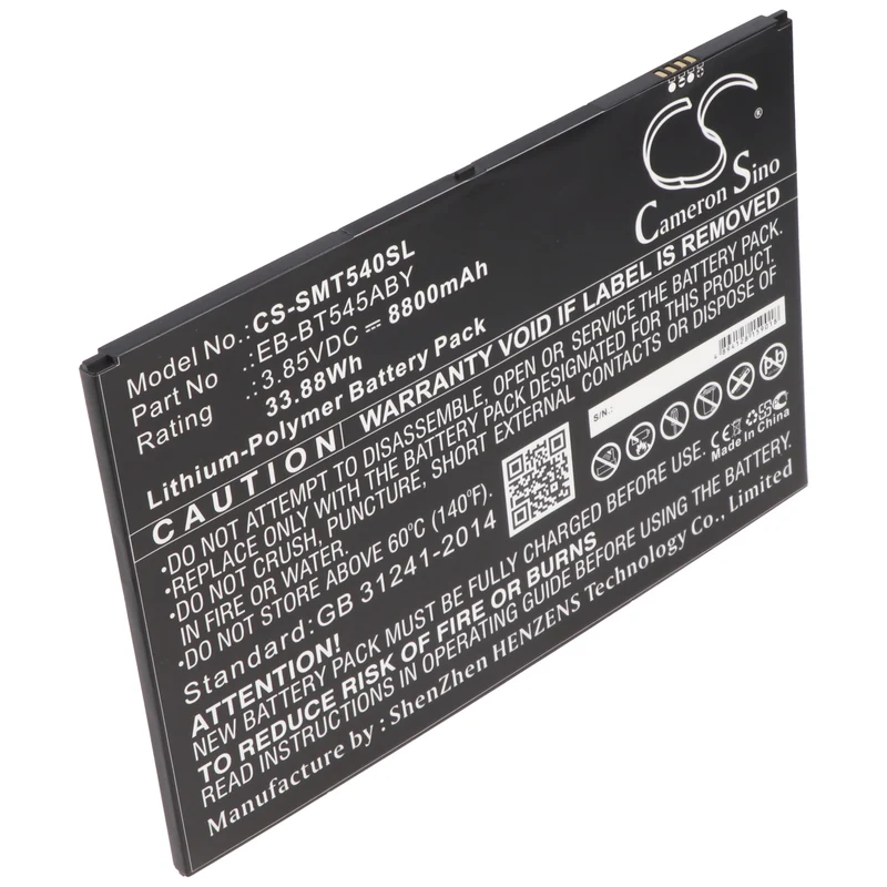 AccuCell Ersatzakku passend für Samsung EB-BT545ABY, Samsung Galaxy Tab Active Pro, Galaxy Tab Active Pro 10.1, Galaxy Tab SM-T540, Galaxy Tab SM-T545, Galaxy Tab SM-T547