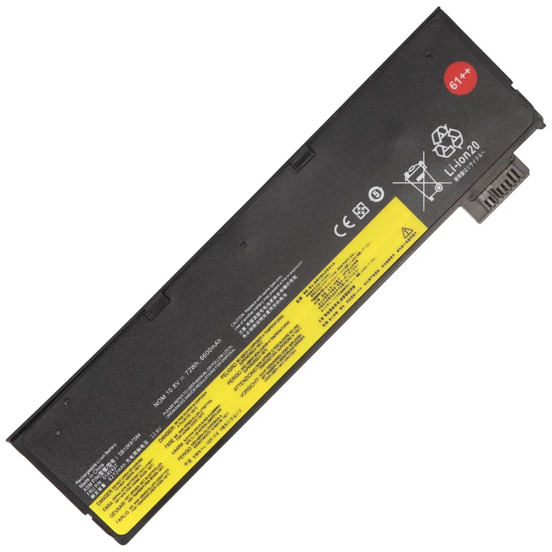 AccuCell Akku passend für Lenovo ThinkPad T470, T480, 61++ Li-Polymer, 10,8V 6600mAh, 72Wh