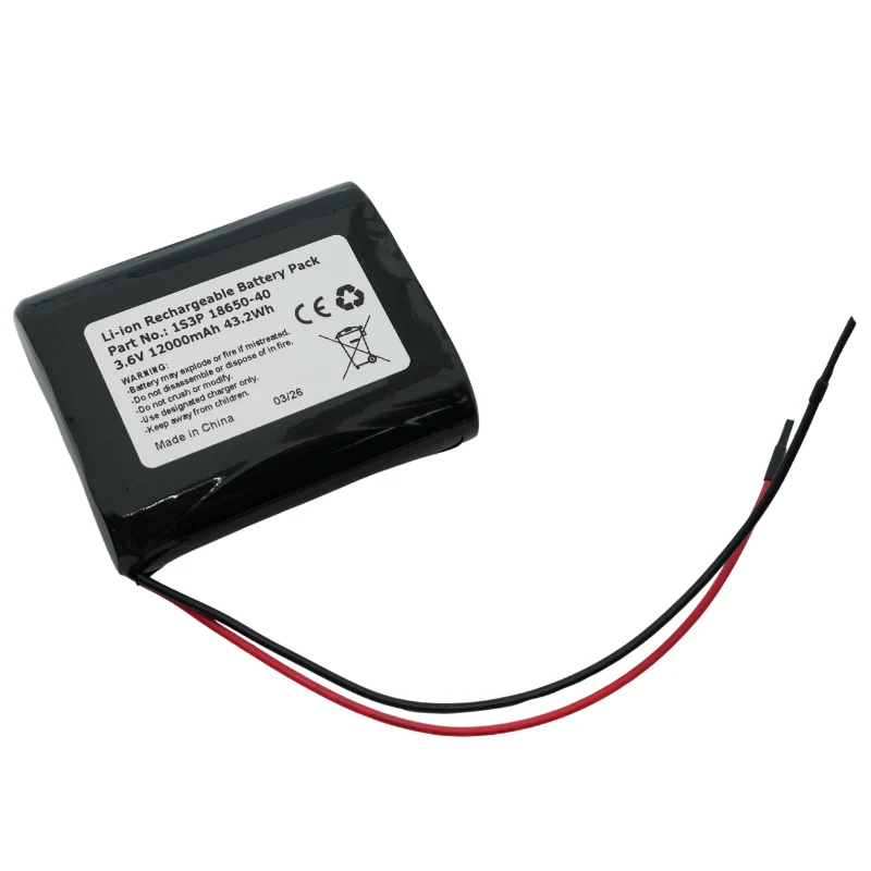 Keeppower 1S3P -18650 - 12000mAh - 3,6V -3,7V Li-Ion Akkupack mit BMS-Schutz mit Kabelanschluss
