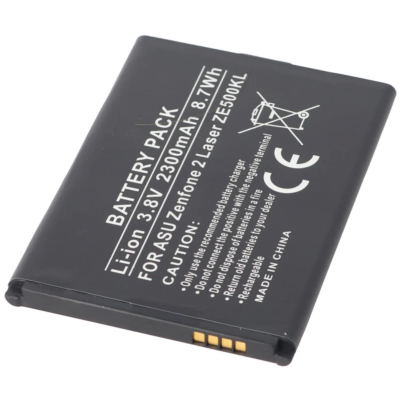 AccuCell Akku passend für Asus Zenfone 2 Laser ZE500KL, Li-Ion, 3,8V, 2300mAh, 8,7Wh