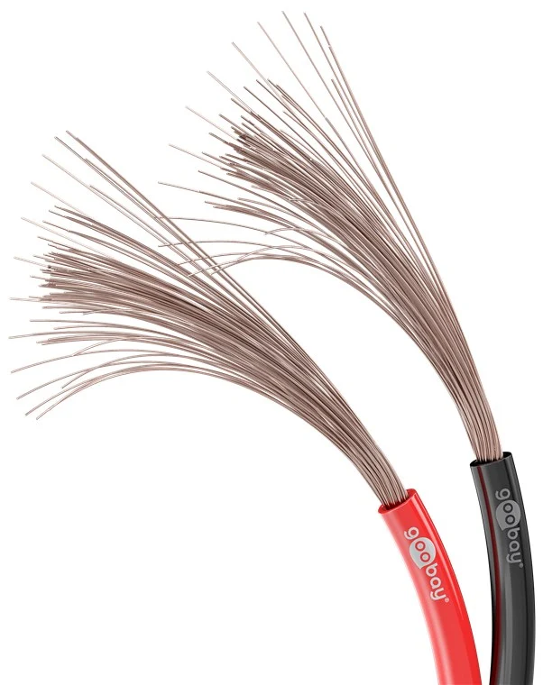 Goobay Lautsprecherkabel CCA - 100 m Rolle, Querschnitt 2 x 0,50 mm²