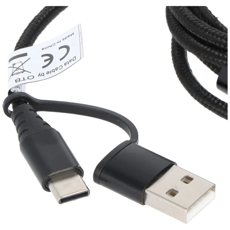 AccuCell USB-Ladekabel 3in1 mit Lightning-, Micro-USB-, und USB-C Anschluss, 1 Meter Länge