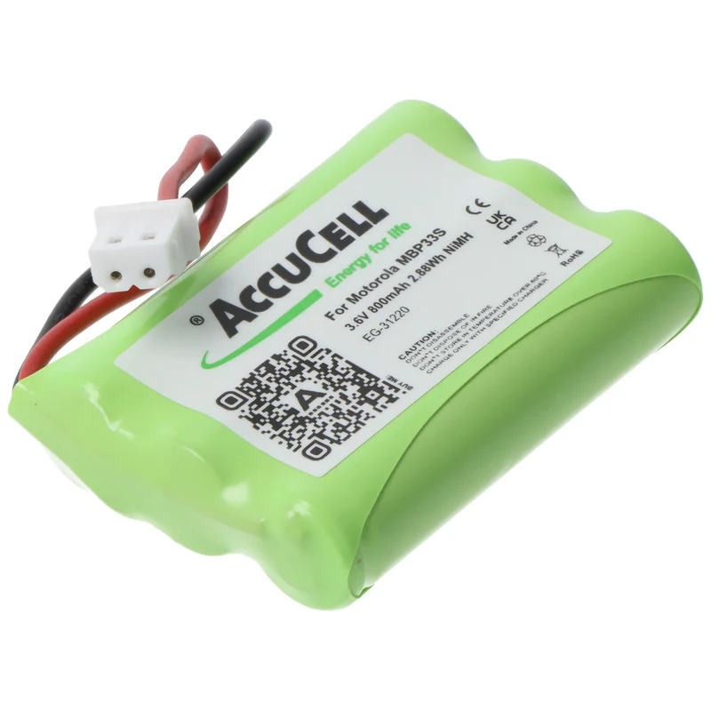 AccuCell Akku passend für Motorola MBP33S, NiMH, 3,6V, min. 700mAh, 2,9Wh