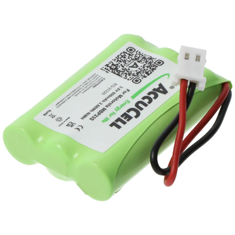 AccuCell Akku passend für Motorola MBP33S, NiMH, 3,6V, min. 700mAh, 2,9Wh
