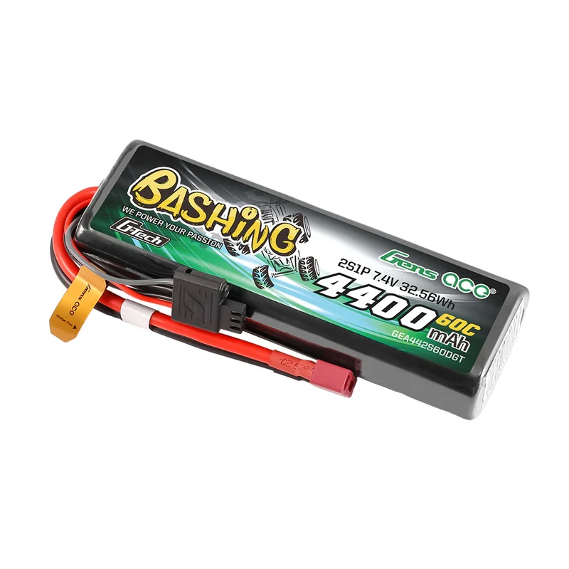 Gens ace Bashing G-Tech 4400mAh 7,4V 2S1P 60C RC-Car LiPo-Akku mit Deans(T)-Stecker und Hartschalenkoffer 759-17#