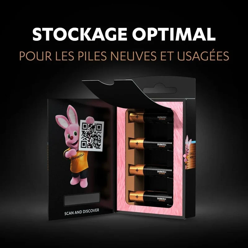 Piles Alcalines AAA 1.5V Duracell Optimum – Lot de 8 Piles