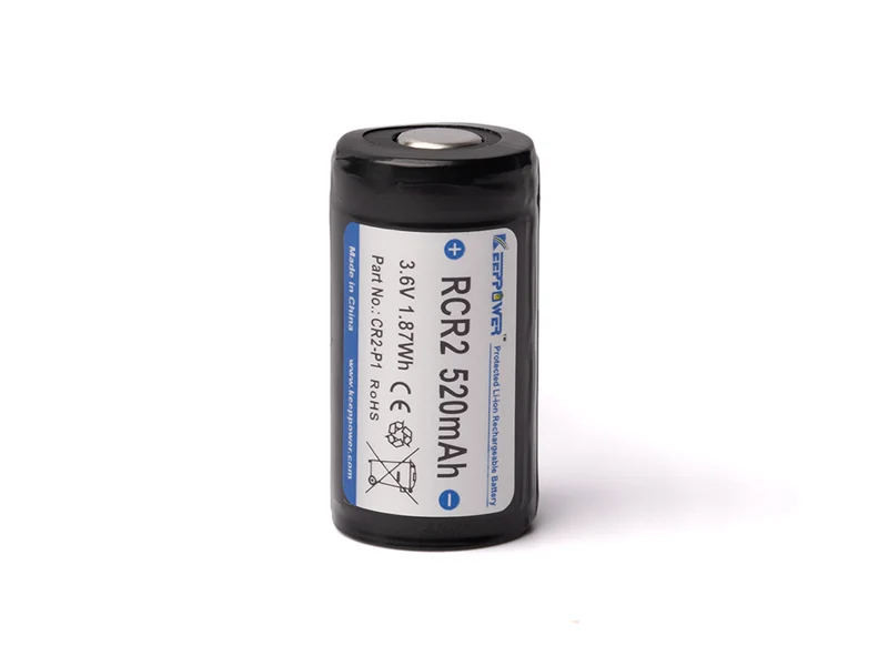 Keeppower 15270 / RCR2 520mAh 3,6V - 3,7V geschützter Li-Ion Akku im CR2 Format