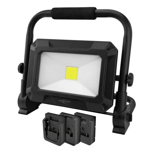 ANSMANN Arbeitsstrahler FL50 W 18 V – LED Baustrahler für 18V Powertool-Akkus mit 4500 Lumen