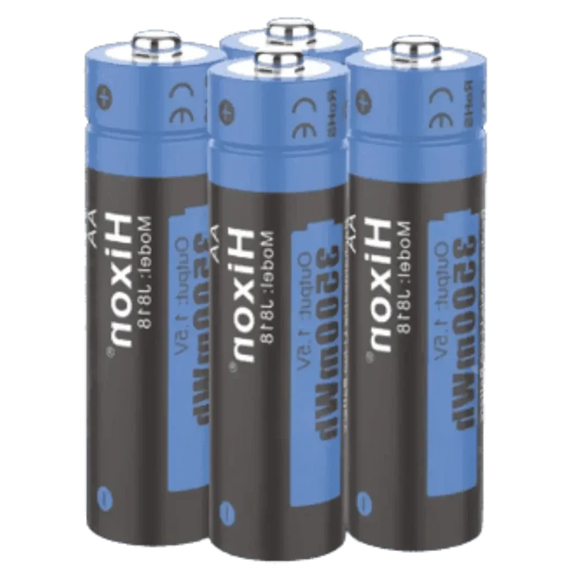 x4 Batteries rechargeables AA LR6 1.5V + chargeur