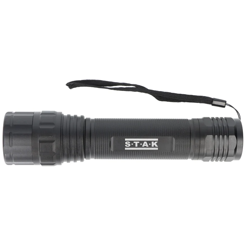 Velamp LED Stabtaschenlampe, LED CREE XPH 20W mit Zoom, für 6x AA Batterien