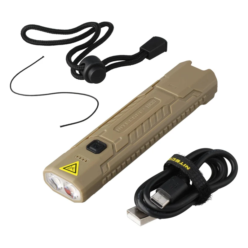 Nitecore EDC07 – 1500 Lumen LED Taschenlampe mit MCT-Technologie, Sand