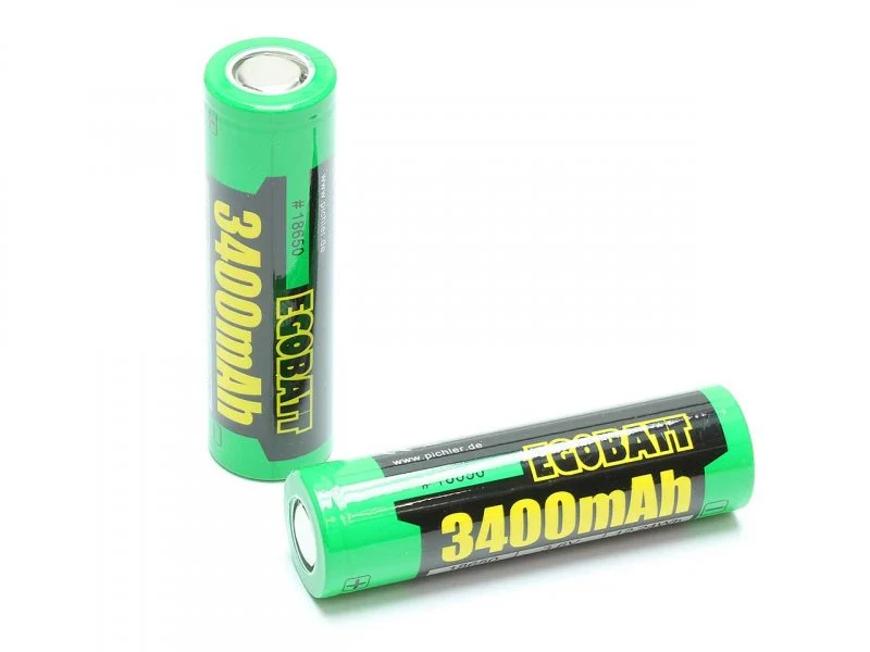 Pichler Li-Ion Akku 18650 Flattop 3400 – 3,7 V / 3400mAh, 65,2x18,3mm