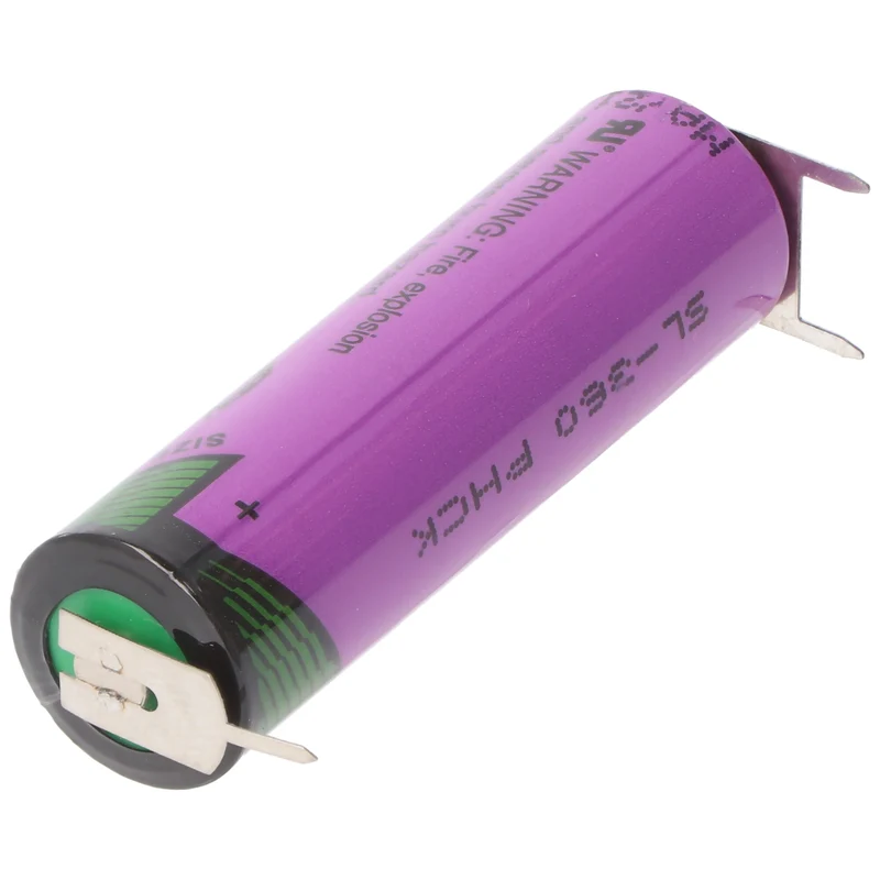 Tadiran Lithium Batterie SL-360/PT mit Lötfahnen mit 3er Print Kontakten
