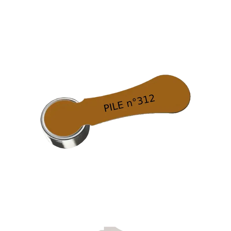 Piles Auditives 312 PR41 – Plaquette Marron x10 (60 Piles)