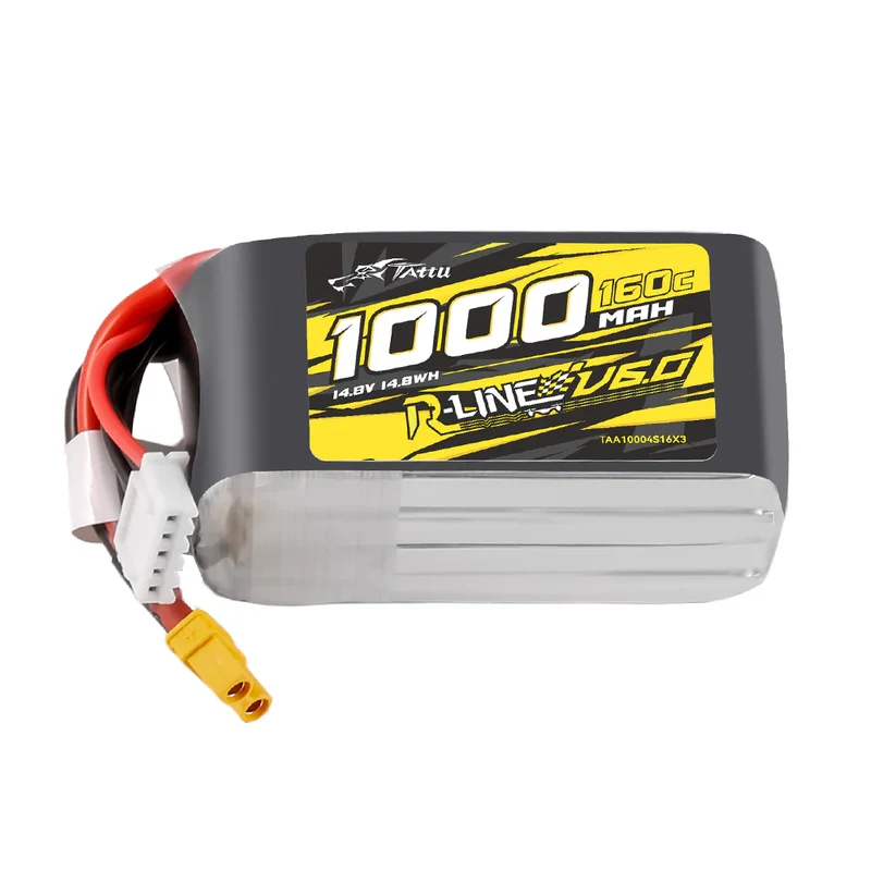 Tattu R-Line Version 6.0 1000mAh 14,8V 160C 4S1P LiPo-Akkupack mit XT30-Stecker