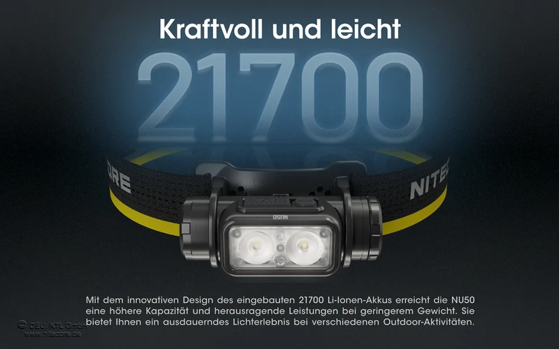 Nitecore Stirnlampe NU50 - 1400 Lumen