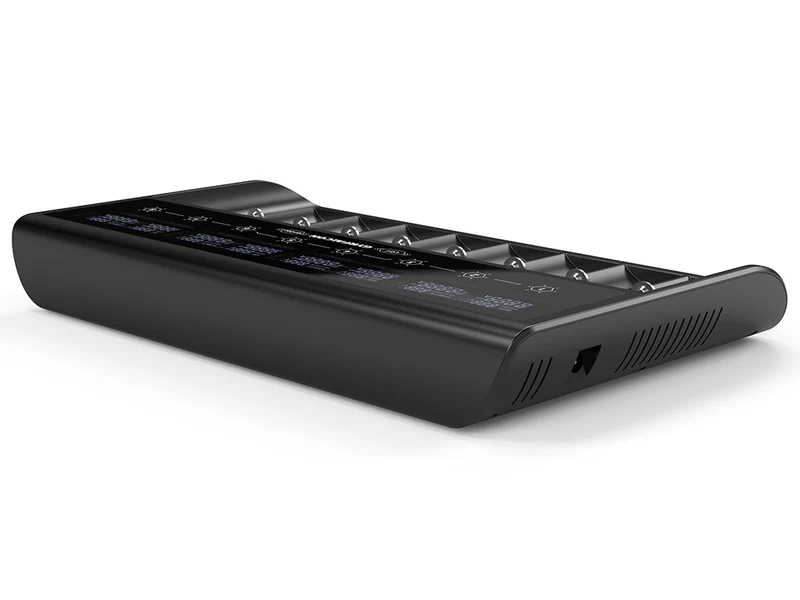 Enova Gyrfalcon All-88 Pro - 8fach Akkuladegerät für Li-Ion 1,5V; 3,6 - 3,7V LiFePO4 3,2V & NiMH