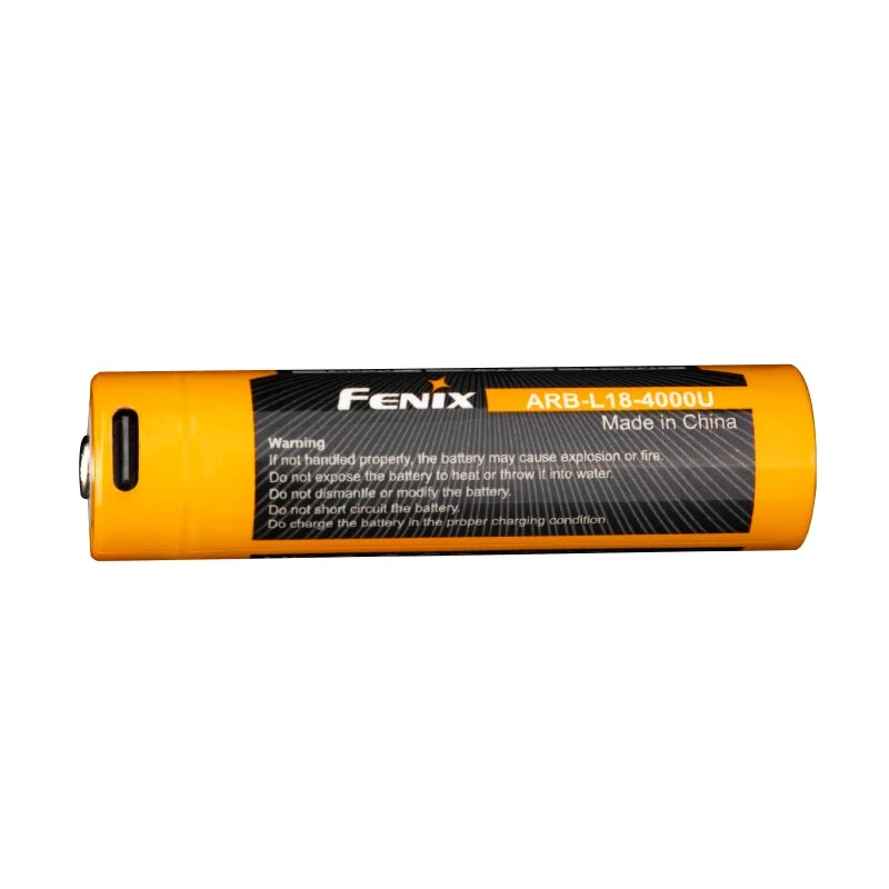 Fenix 18650 Li-Ion-Akku 4000mAh USB-C, 3,6V - 3,7V ARB-L18-4000U (Pluspol erhöht, geschützt)