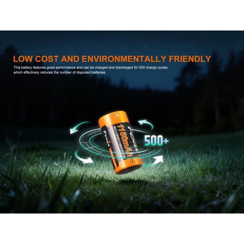 Fenix 16340 - 1150mAh, 3,6V - 3,7V ARB-L16-1150P Li-Ion-Akku RC123A