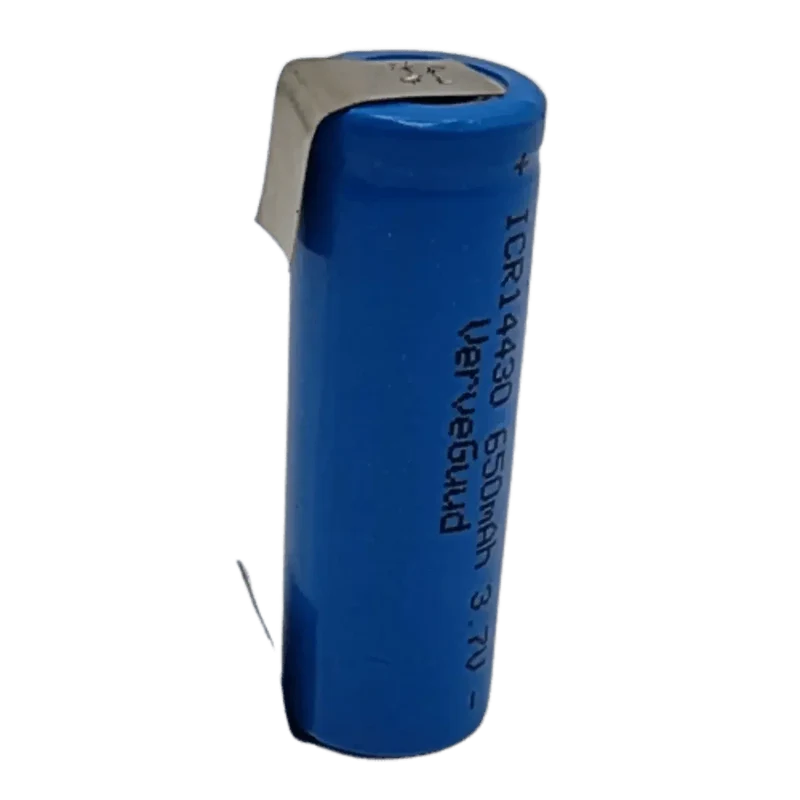 Batterie 14430 Li-ion 3.7 V 920 mAh avec languettes à souder
