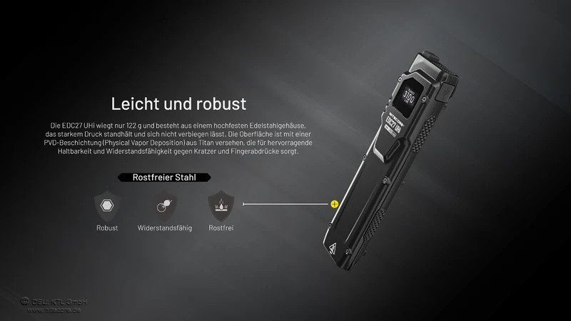 Nitecore Taschenlampe EDC27 UHi - 3100 Lumen