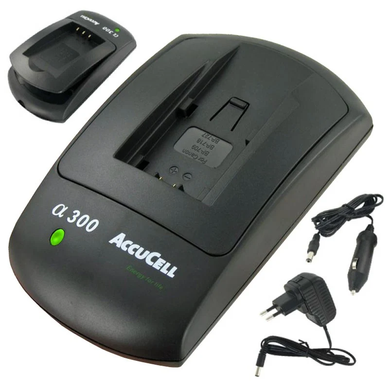 AccuCell Ladegerät passend für Canon BP-709 Akku, BP-718, BP-727, BP-745