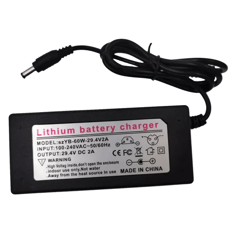 Chargeur 29.4V 2A Li-ion 7S – Jack DC 5.5x2.1mm