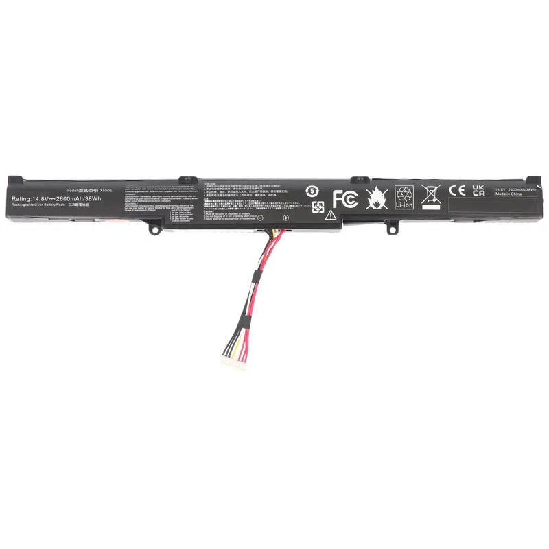 AccuCell Akku passend für Asus A41-X550E Akku A450, A450C, F751, F751L, R752L, 15V 2600mAh 38,5Wh