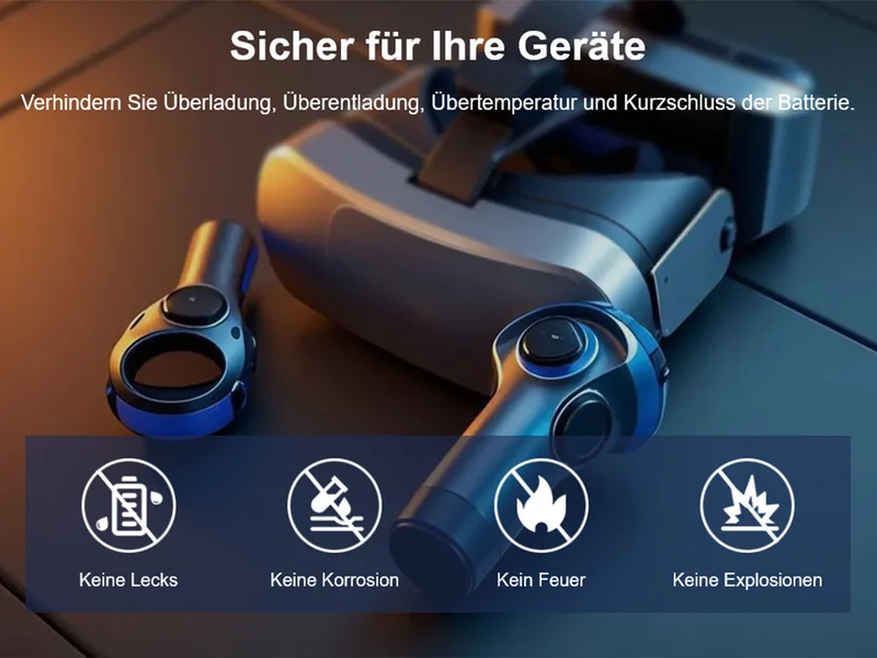 XTAR AA 1,5V Li-Ionen Akku 2450mAh – USB-C – mit Konstante Spannung & Akkuwechselanzeige (4 St. )