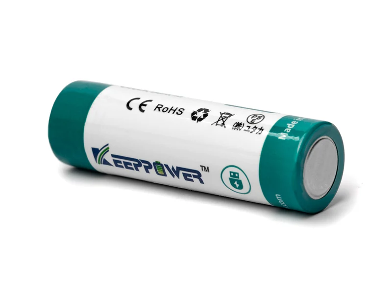 Keeppower 14500 - 1300mAh Li-Ionen 3,7V - 3,6V mit USB Lademöglichkeit und PCB P1413TC