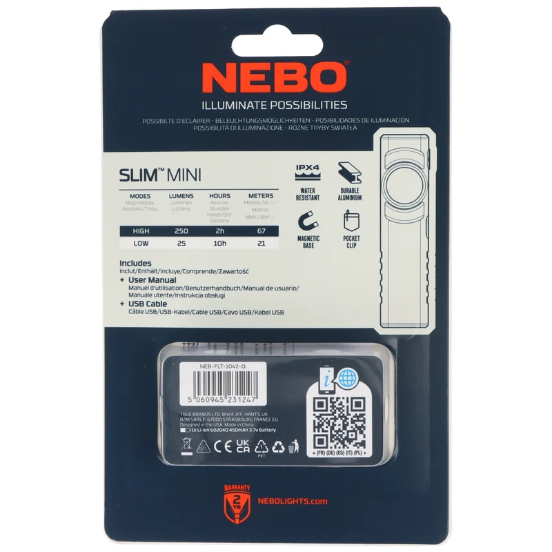 NEBO NEB-FLT-1042-G, die leistungsstarke LED-Taschenlampe mit Magnetfuß & Akku