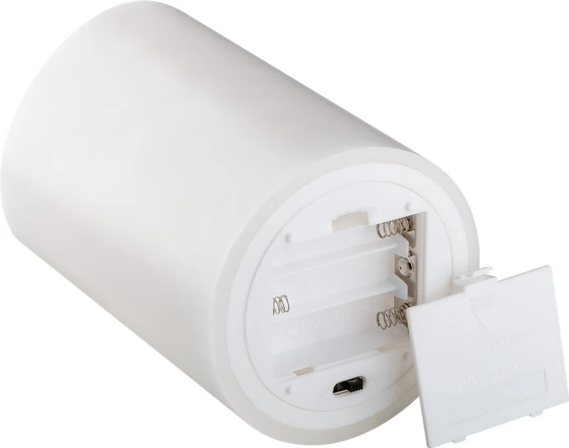 Goobay LED-Echtwachskerze, weiß, 10 x 15 cm - mit Timerfunktion und 3D-Flammenkegel, batteriebetrieben, warmweiß (2700 K)