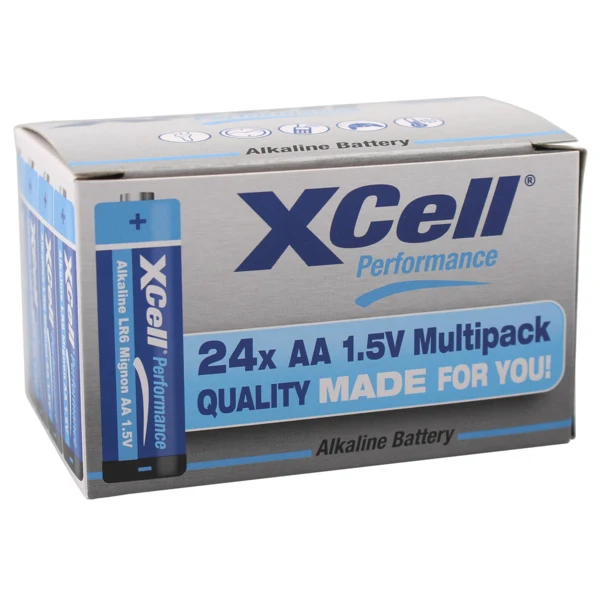 XCell Performance AA Mignon LR6 Alkaline Batterien – 24er Box, ideal für den alltäglichen Gebrauch