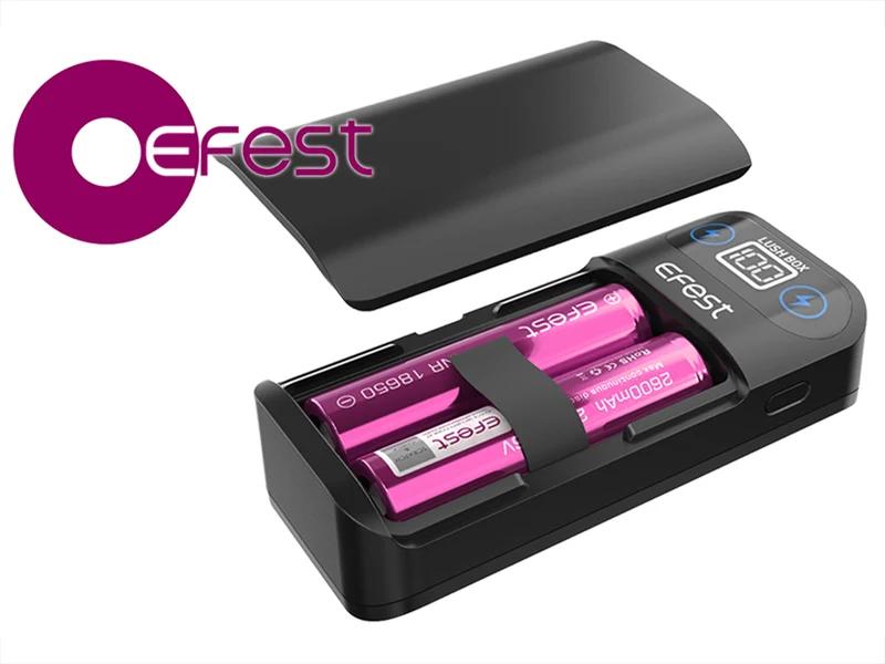 Efest 18650 3,6V -3,7V Lush Box Powerbank Ladegerät für Lithium Ionen Akkus