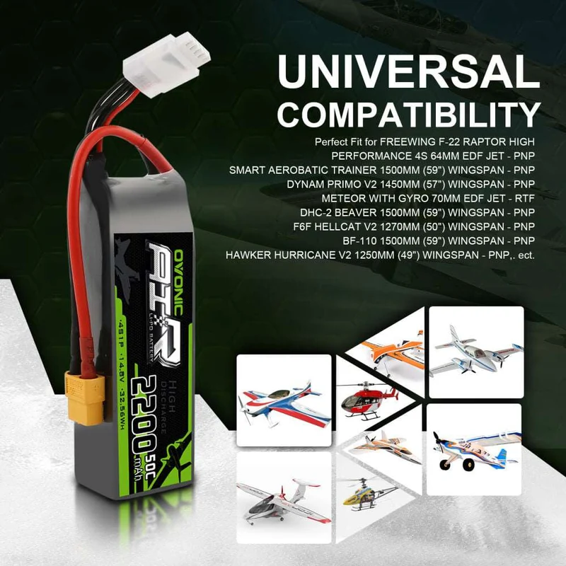 Ovonic Air 4S 2200mAh 14,8 V 50C XT60 Lipo Akku