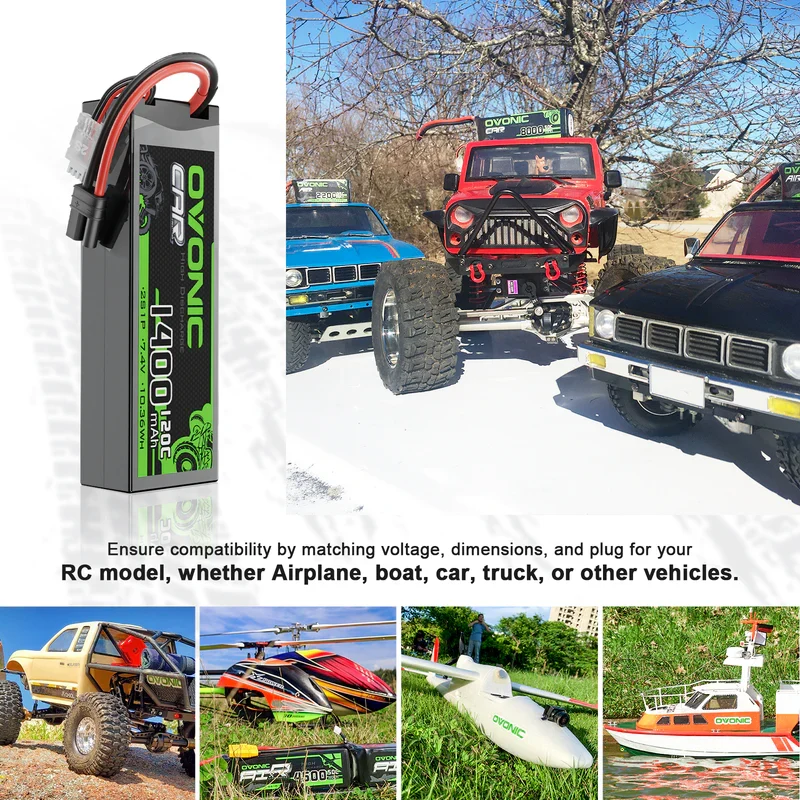 OVONIC CAR 2S 1400mAh 120C 7,4V Lipo-Akku mit IEC-Stecker ( 2 St.)