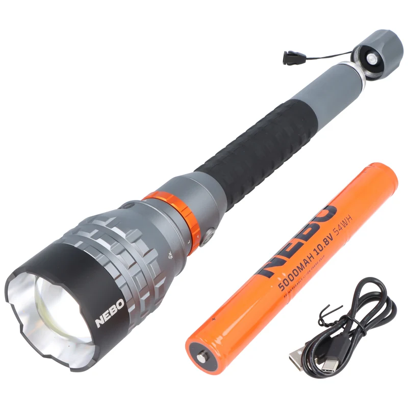 NEBO Davinci 18000 LED Taschenlampe, 18000 Lumen, bis zu 253 Meter Leuchtweite, wiederaufladbar