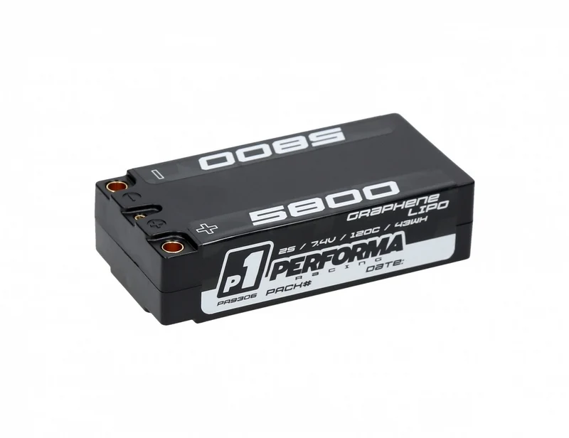 Absima Performa Racing P1 2S 5800mAh Graphene Lipo Shorty 7.4V 120C