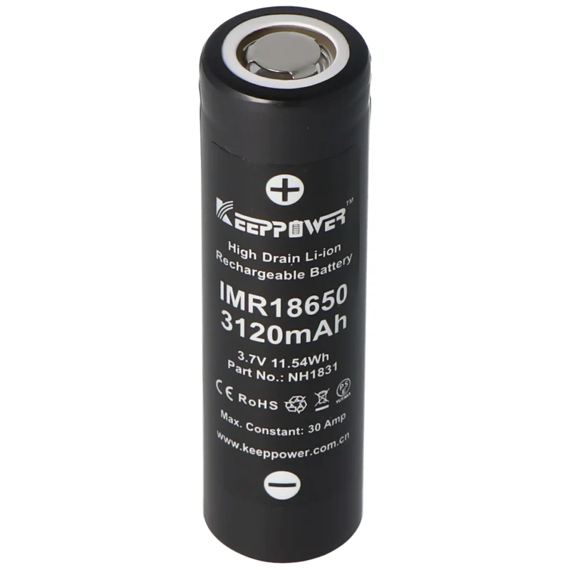 Keeppower IMR18650 3,7V 3120mAh US18650VTC6 Li-Ion Akku