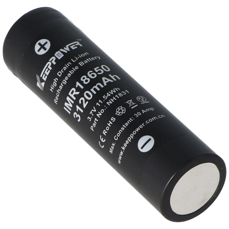 Keeppower IMR18650 3,7V 3120mAh US18650VTC6 Li-Ion Akku
