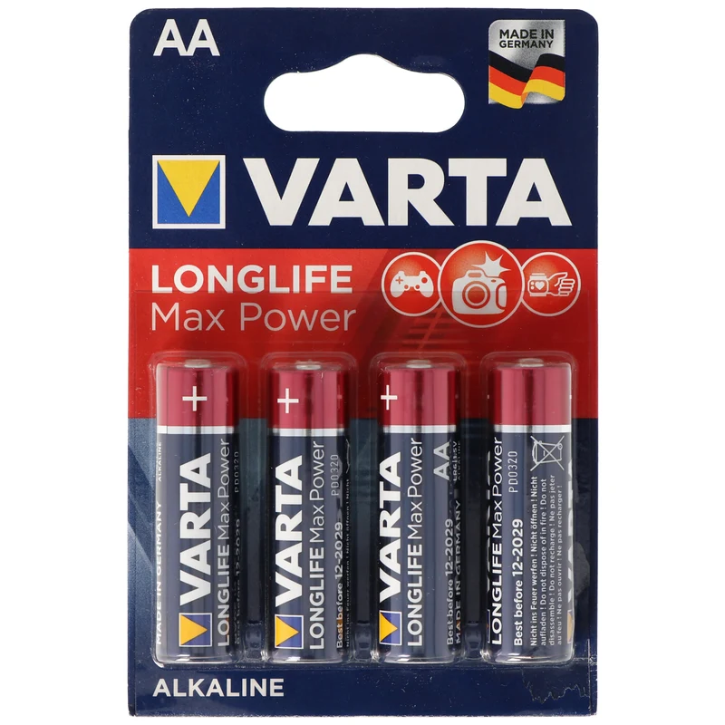 Varta Longlife Max Power 4706 Mignon AA Batterie 4er Pack