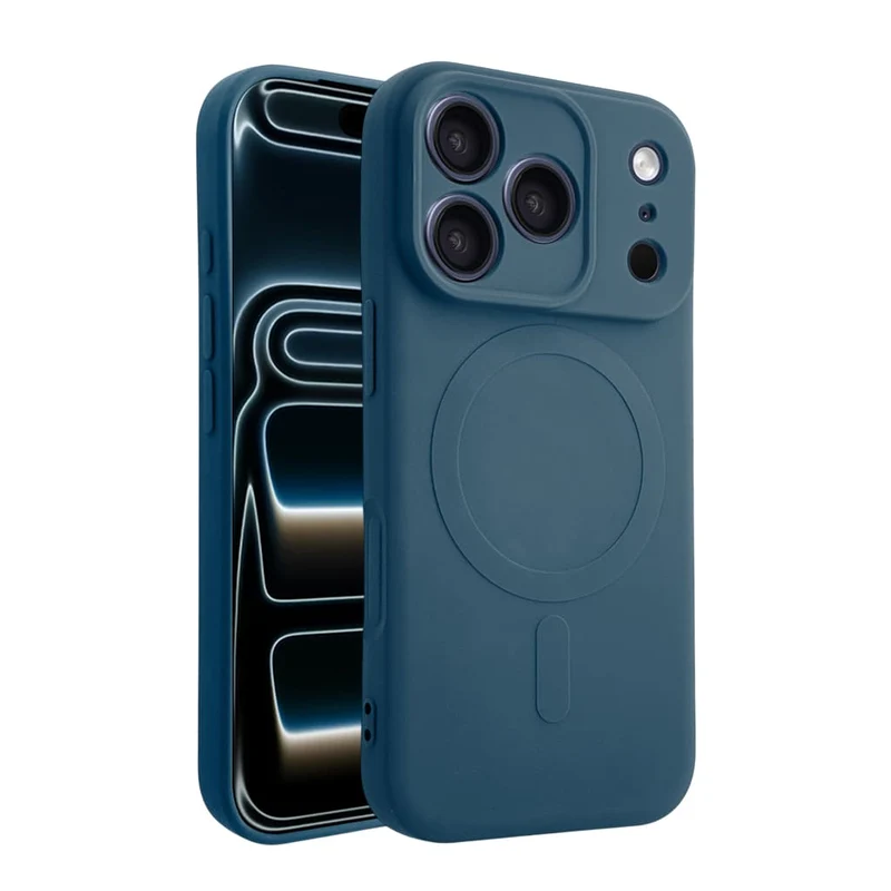 Casify Siliconen Hoesje met MagSafe voor de iPhone 17 Pro / 18 Pro - Blauw
