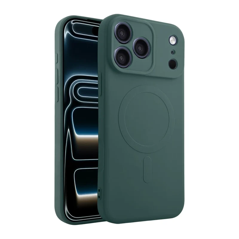 Casify Siliconen Hoesje met MagSafe voor de iPhone 17 Pro Max / 18 Pro Max - Legergroen