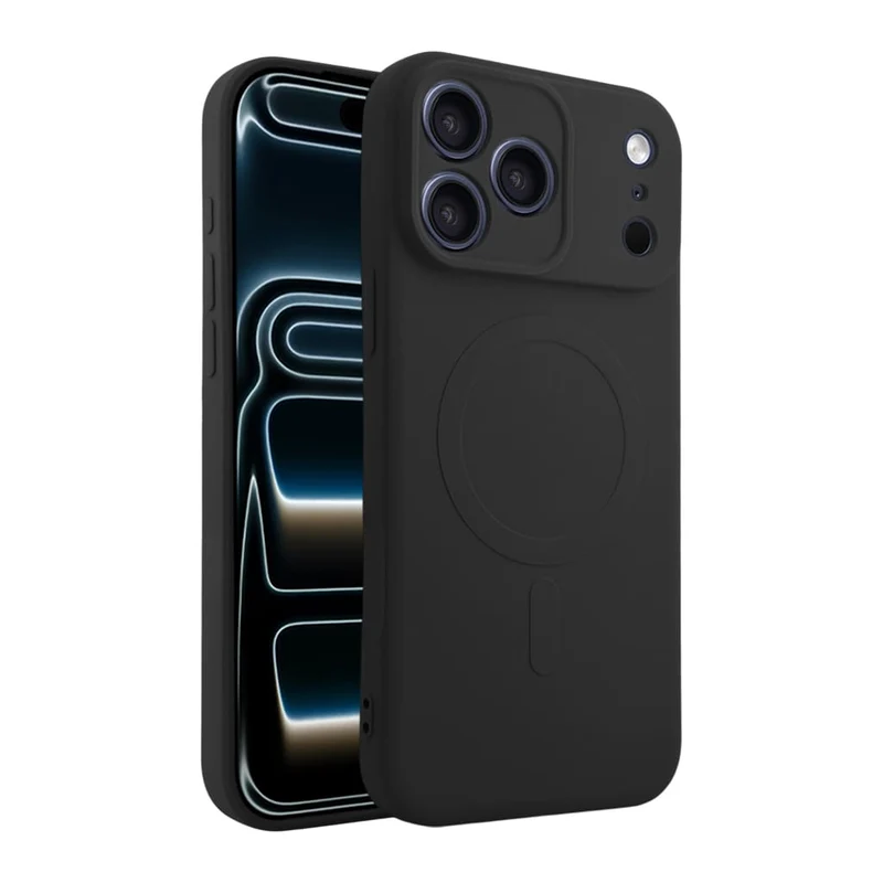 Casify Siliconen Hoesje met MagSafe voor de iPhone 17 Pro Max / 18 Pro Max - Zwart