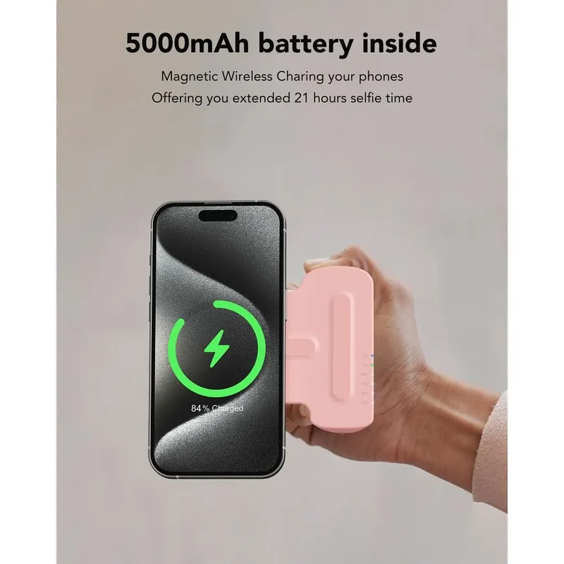 Veger Powerbank Snapcam met MagSafe – 5000 mAh – 20W – Zwart