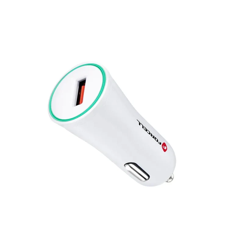Forcell Autolader USB-A – Quick Charge 3.0 – 12/24V – 2.4A – Wit