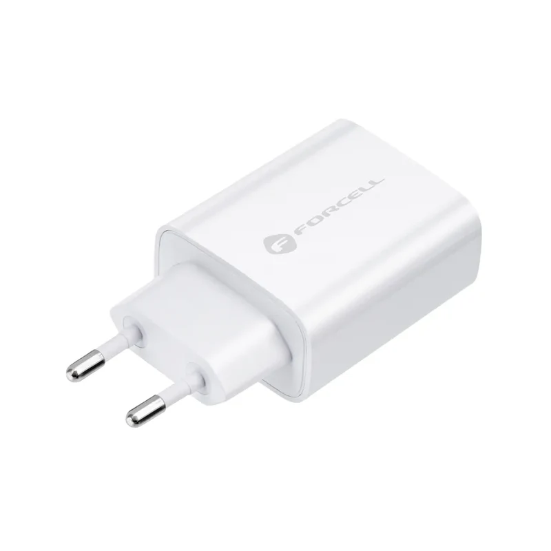 Forcell Oplader met USB-C naar USB-C kabel - 25 Watt - 1 meter - Wit