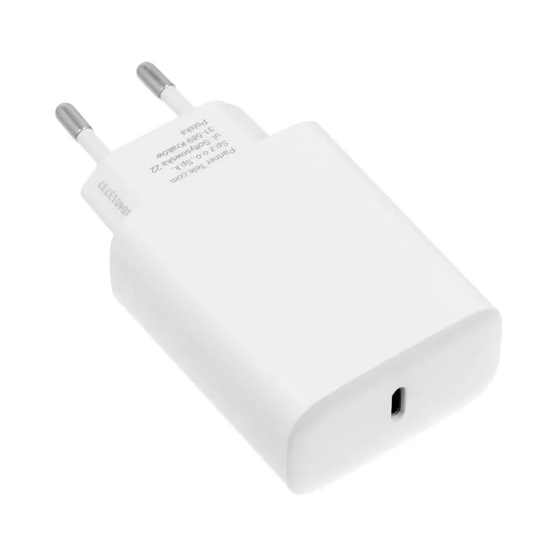 Forcell Oplader met USB-C naar USB-C kabel - 25 Watt - 1 meter - Wit
