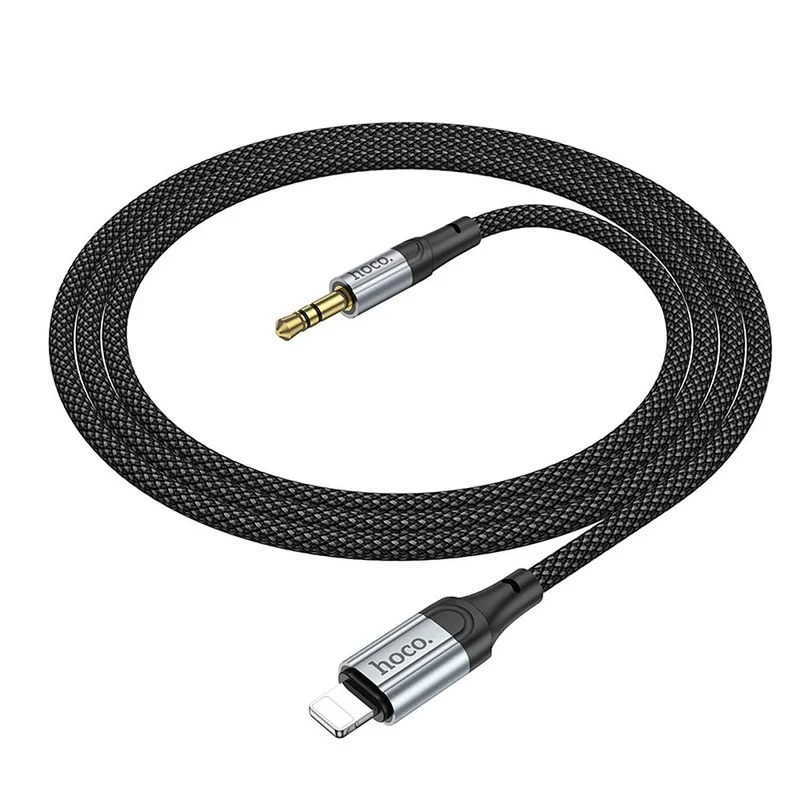 Hoco AUX kabel - Lightning naar 3,5 mm Jack – Audio kabel – 1 meter – Zwart