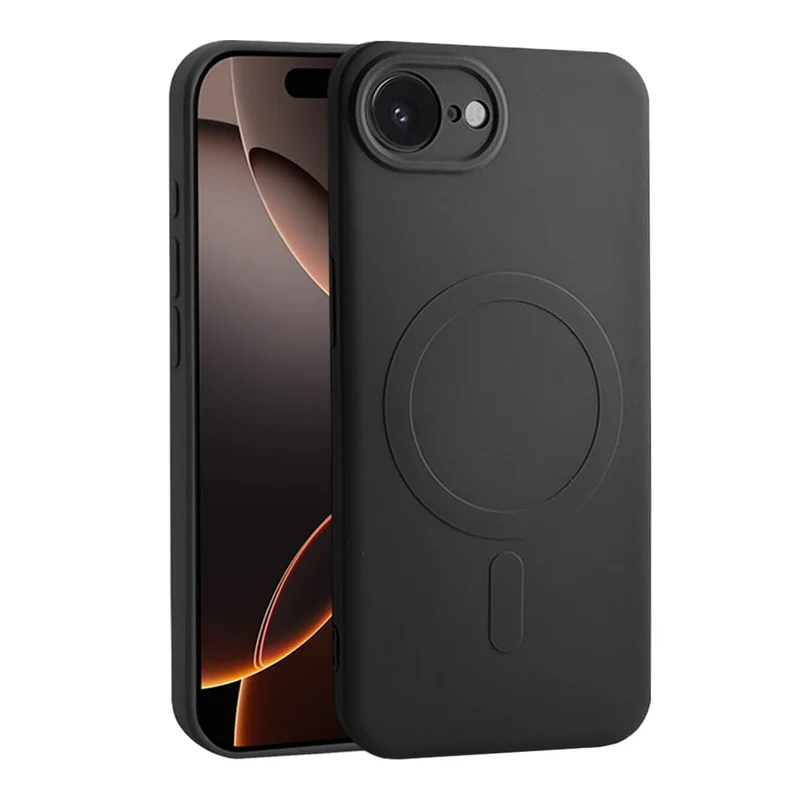 Casify Siliconen Hoesje met MagSafe voor de iPhone 17e / 16e - Zwart